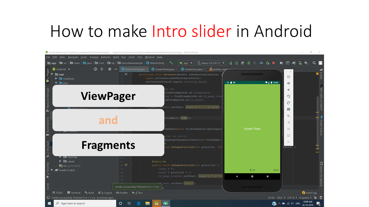 Intro Slider for Android App